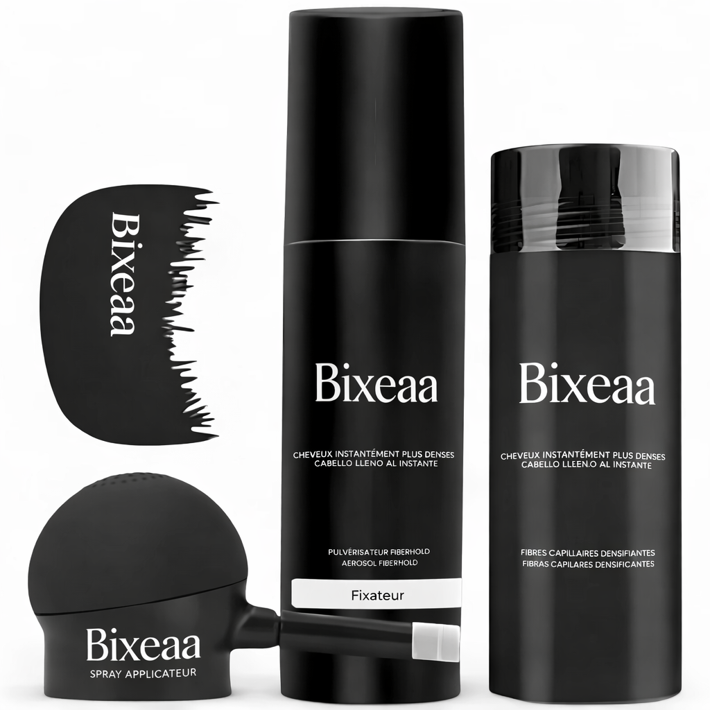 Kit 4 pièces - Fibres capillaires + Fixateur OFFERT